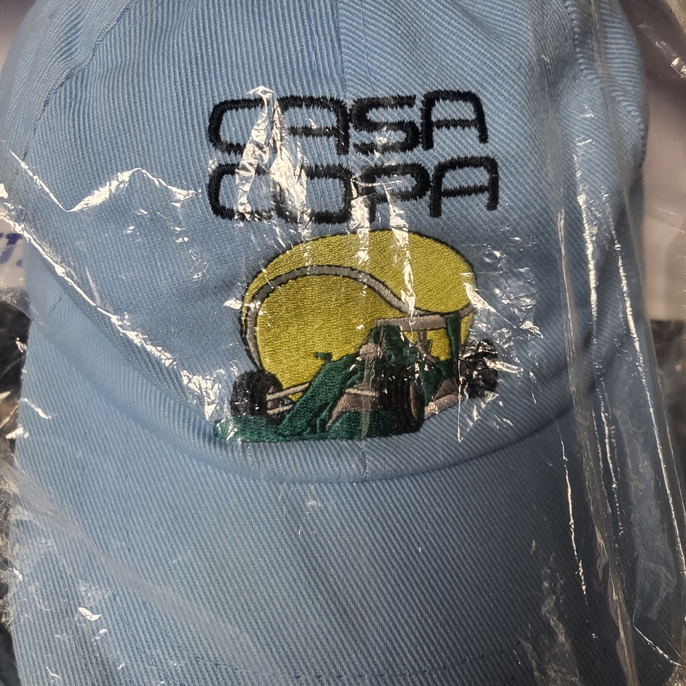 Casablanca CASA COPA F1 Formula One Light Blue Baseball Cap with Yellow Graphic